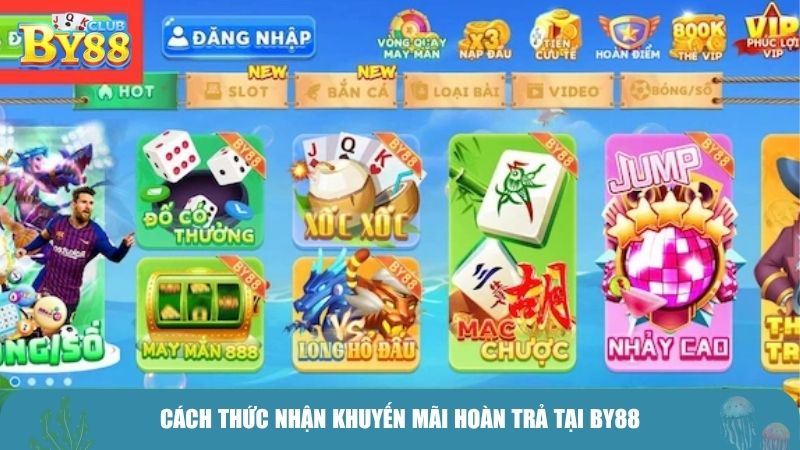 Cách thức nhận khuyến mãi hoàn trả tại By88