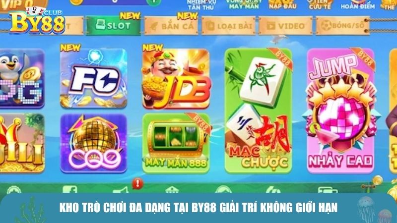 Kho trò chơi đa dạng tại BY88 giải trí không giới hạn